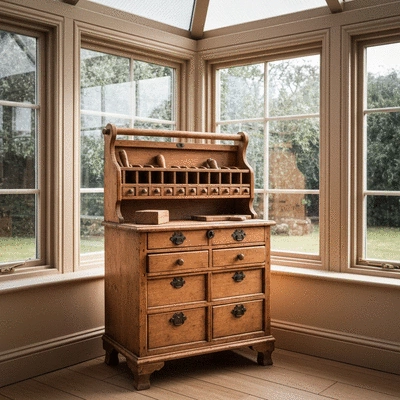 Artisan menuisier travaillant sur un placard intérieur sur mesure au Havre