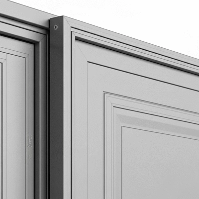 Close-up of a sturdy aluminum entry door, illustrating durability and resistance to harsh weather conditions